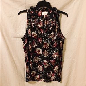 Laundry By Shelli Segal Tops - Black & Maroon Sleeveless Blouse. Laundry By Shelli Segal Tops - Black & Maroon Sleeveless Blouse.